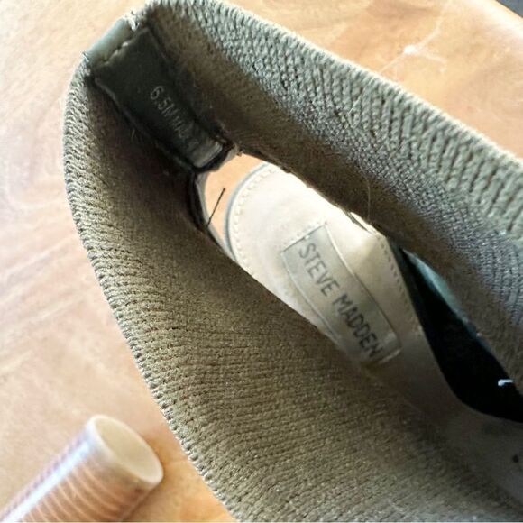 Steve Madden Sunnie Open Toe Cutout Ankle Sock Bootie Olive Green Women's 6.5 M - Picture 10 of 10
